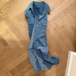 Madewell Light Blue Corduroy Shirt Dress